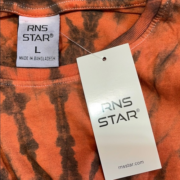 Black Orange Tye Dye T-Shirt - Picture 12 of 13